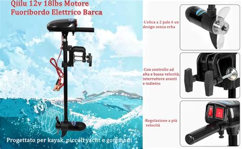 Imbarcazione con motore fuoribordo elettrico