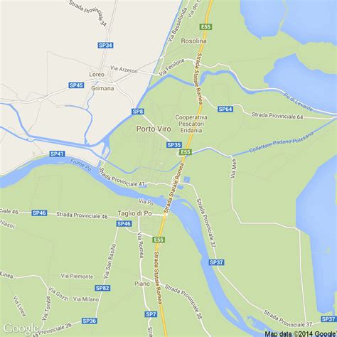 Mappa stradale di Porto Viro