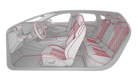 Dettaglio di un interno Audi personalizzato con cuciture a contrasto