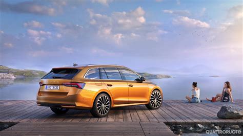 Dettaglio della verniciatura marrone metallizzato della Skoda Octavia Wagon