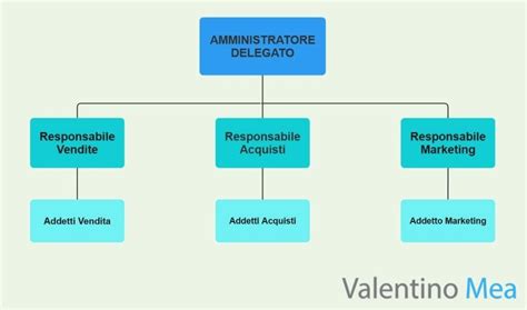 Schema organizzativo di una concessionaria auto