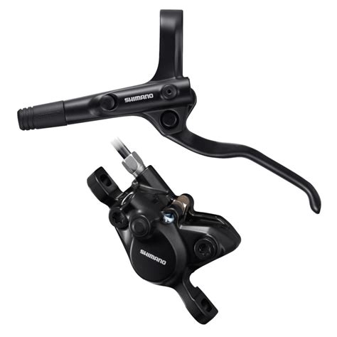 Dettaglio del freno a disco idraulico Shimano su una bicicletta