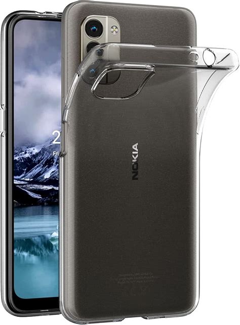 Smartphone Nokia 8 con custodia ibrida trasparente
