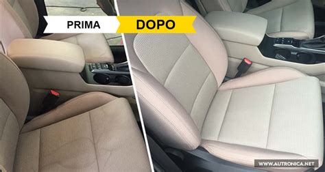 Interni auto prima e dopo l'installazione di coprisedili di qualità