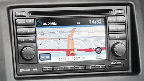 Nissan Connect navigation system display inside a Nissan Juke
