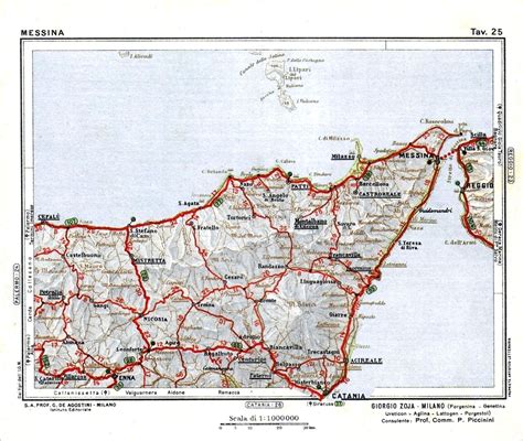 Mappa della provincia di Messina con indicazione dei concessionari DR