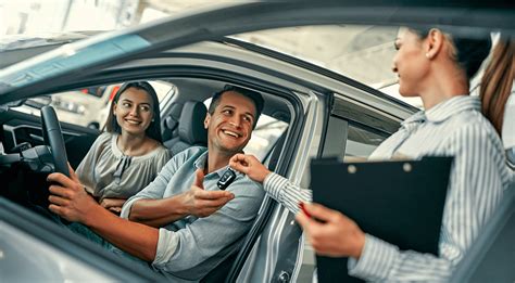 Happy customer at car service center