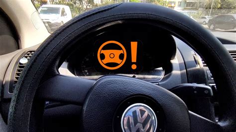 Volkswagen steering wheel with warning light
