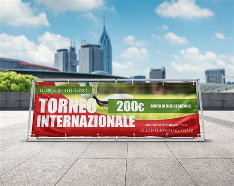 Striscioni pubblicitari durante un evento