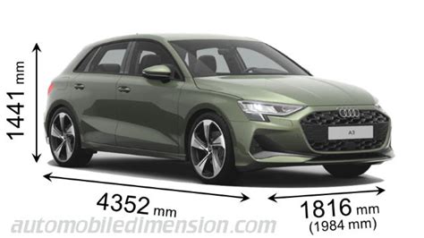 Schema dimensioni Audi A3 Sportback