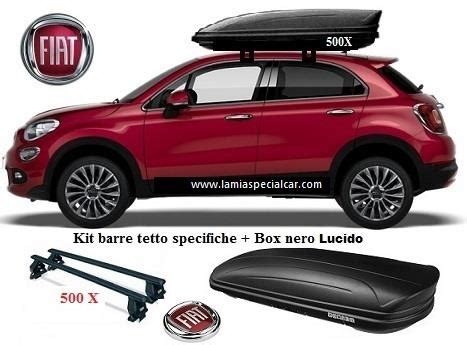 Baule da tetto nero su Fiat 500L