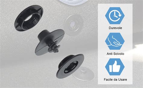 Dettaglio sistema di fissaggio tappetini auto