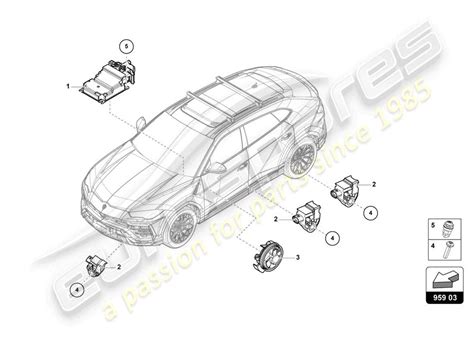 Diagramma di un'unità airbag sedile smontata