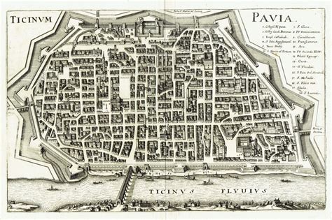 Ricostruzione della pianta romana di Ticinum (Pavia)
