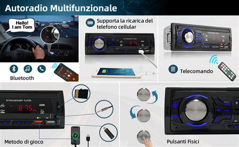 Autoradio moderna con varie porte di ingresso
