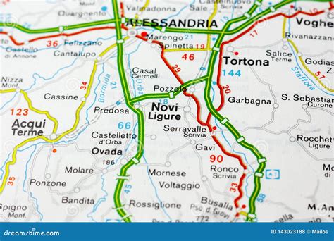 Mappa di Novi Ligure con indicazione generica della zona dell'incidente
