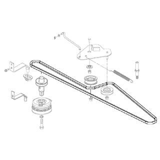 Schema di trasmissione a cinghia su scooter