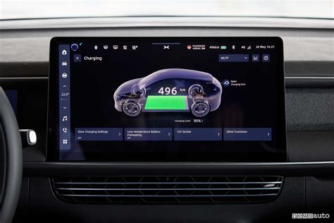 Grafico che mostra lo stato di carica della batteria di un'auto elettrica su smartphone
