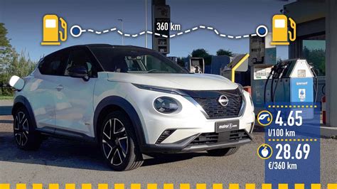 Infografica consumi Nissan Juke Full Hybrid
