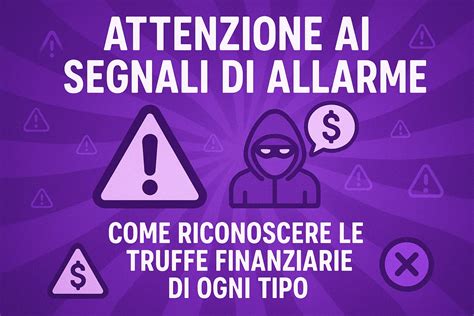 Segnali di allarme truffa