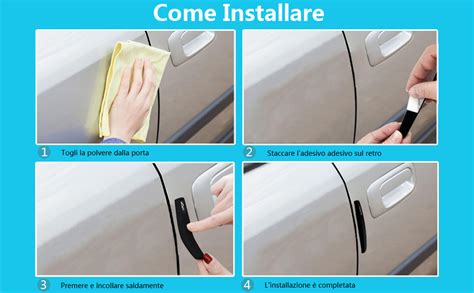 Fasi di rimozione di un adesivo dall'auto