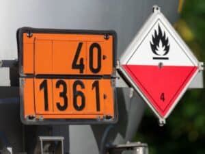 Esempio di pannello di pericolo ADR