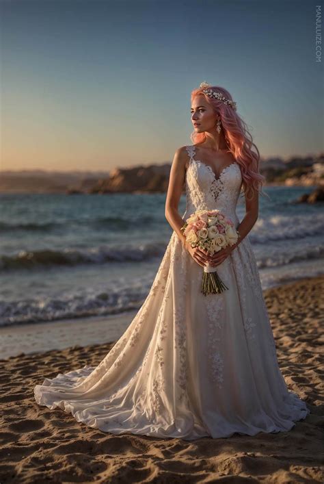 Sposa su spiaggia con SUV elegante