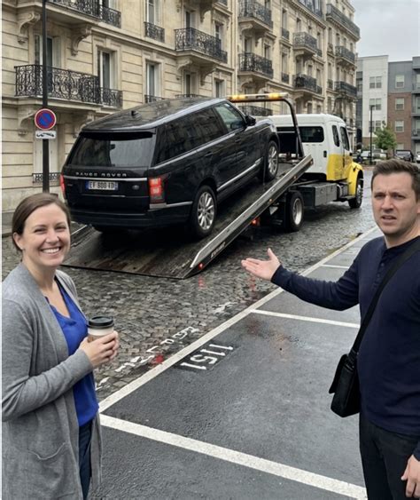 SUV parcheggiato vicino a una scuola in periferia