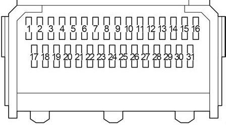 Schema fusibili Toyota Yaris 4 interno