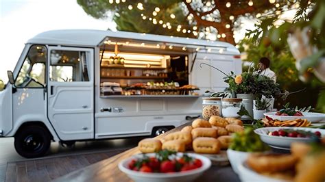 Food truck vintage in un evento di street food