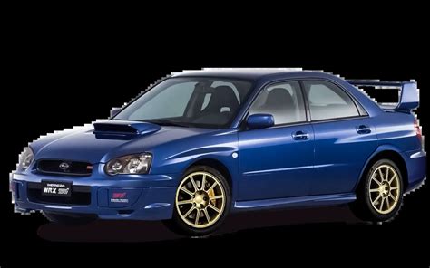 Subaru Impreza WRX STI GDB nera in movimento