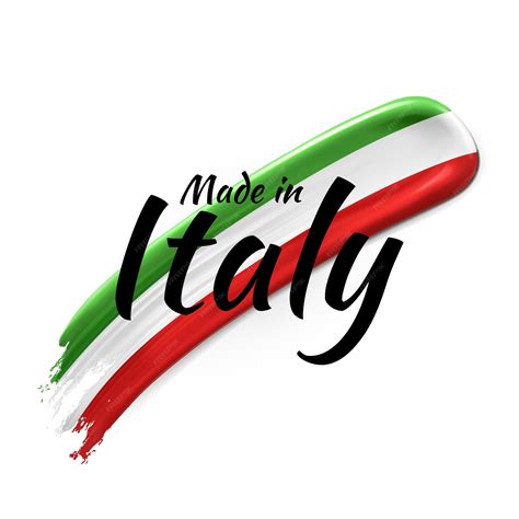 Bandiera italiana con l'etichetta