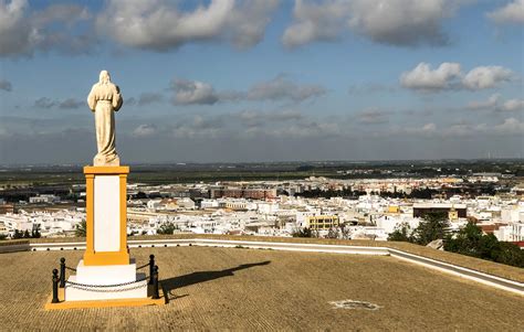Vista panoramica da Cerro de Santa Ana su Chiclana e la baia di Cadice