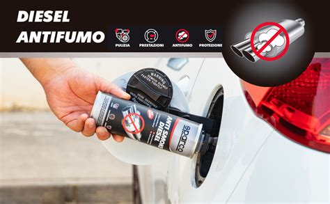 Flacone di additivo per carburante versato nel serbatoio