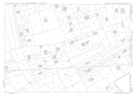 Esempio di mappa catastale con indicazione di passaggio