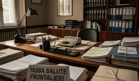 Ufficio fiscale con documenti
