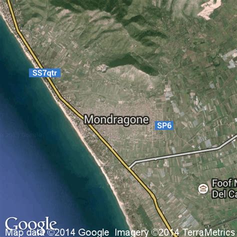 Mappa dell'area di Mondragone e Villa Literno