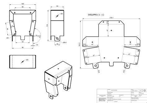 Disegno tecnico di una guarnizione per pianale