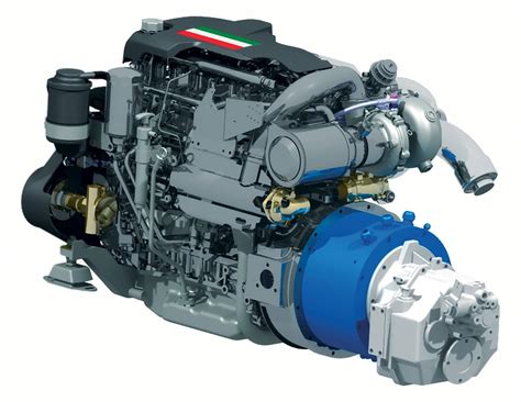 Motore entrobordo in sezione
