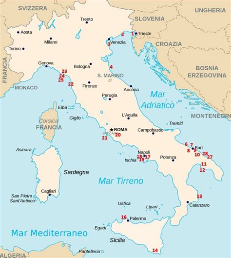 Mappa delle officine autorizzate Fiat in Italia