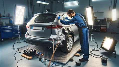 Professional car body repair shop