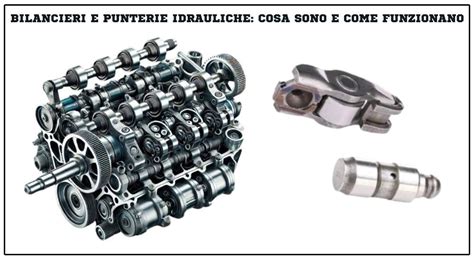Motore automobilistico con evidenziate le punterie
