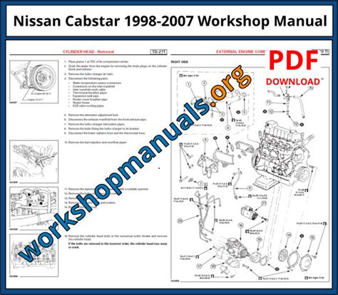 Copertina manuale tecnico Nissan Cabstar