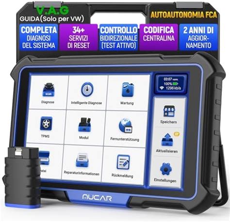 Schermata di un software diagnostico VAG per auto