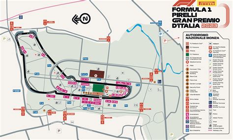 Mappa del circuito di Monza