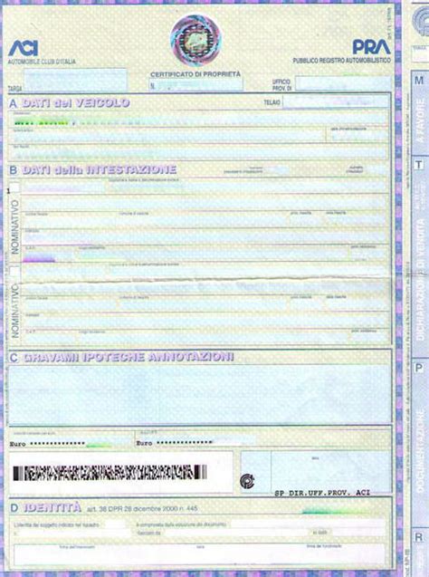 Documenti per la perdita di possesso auto
