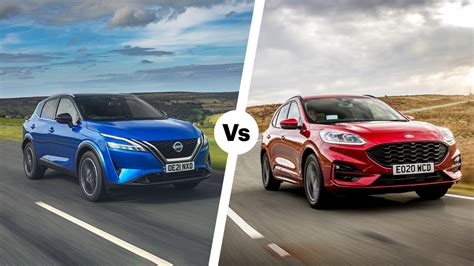Confronto fianco a fianco tra Nissan Qashqai e Ford Kuga