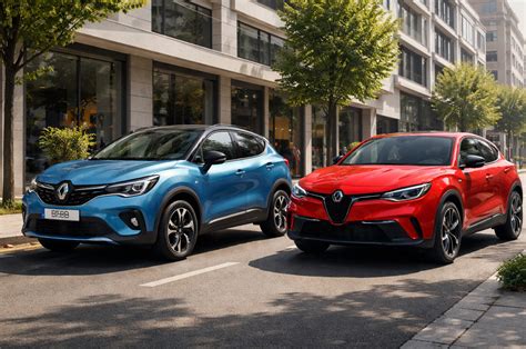 Confronto estetico tra Renault Captur e un modello di SUV compatto asiatico