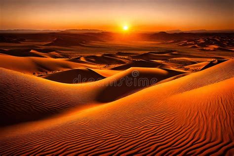 Tramonto sulle dune del deserto