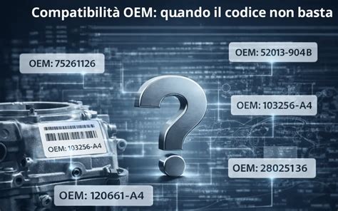 Codice ricambio e compatibilità